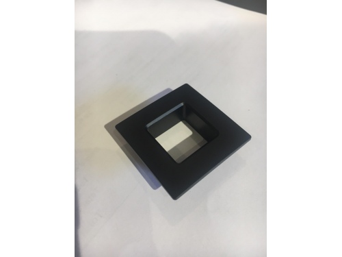 Rosace carré pour serrure push lock 13 mm d&#039;épaisseur Noir