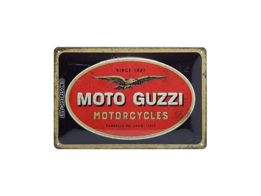 Plaque émaillée 20X30 cm. Collection Moto Guzzi