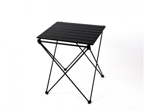 Table roulante en aluminium HUGO avec sac et crochet 46x50x60cm, noir