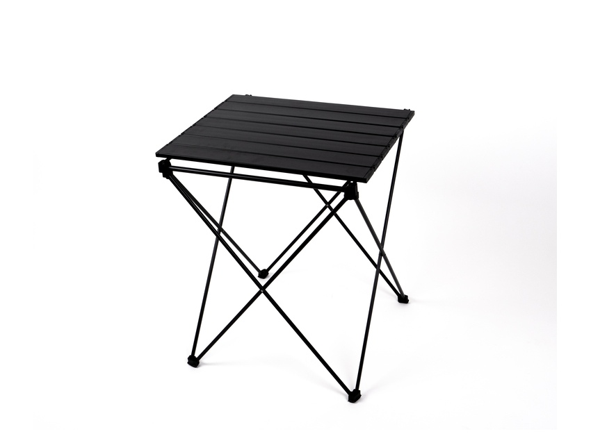Table roulante en aluminium HUGO avec sac et crochet 46x50x60cm, noir