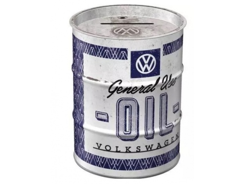 Tirelire Baril en métal collection Volkswagen General Use Oil