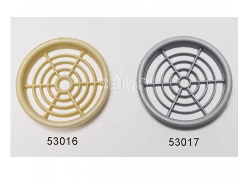 Grille de ventilation meuble diamètre 6cm, crème