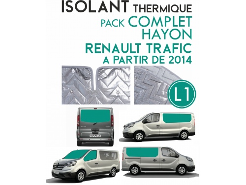 8 Pièces. Hayon. L1H1.ISOLANT OCCULTANT THERMIQUE ALUMINIUM RENAULT TRAFIC à partir de 2014