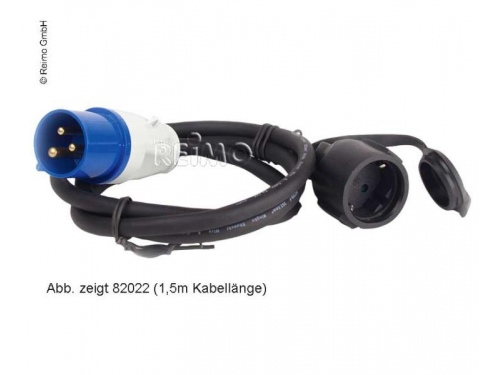 CABLE adaptateur mâle CEE/ Femelle Schuko 3 x 2,5 mm².
