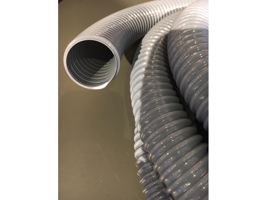 Tuyau  spirale renforcé en PVC gris 25 mm