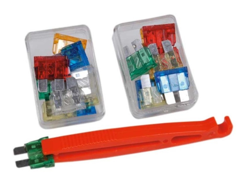 Kit 22 fusibles fiches plates + pince