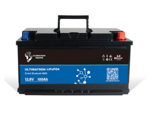 Batterie Lithium 100Ah Ultimatron LiFePO4 12.8V  Sous siège