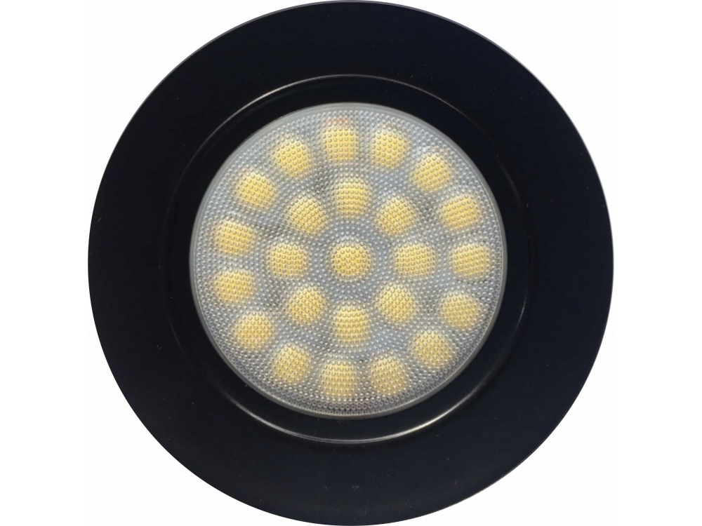 Plafonnier LED rond 3W 12V encastrable ultra-fin blanc chaud à 9,90€