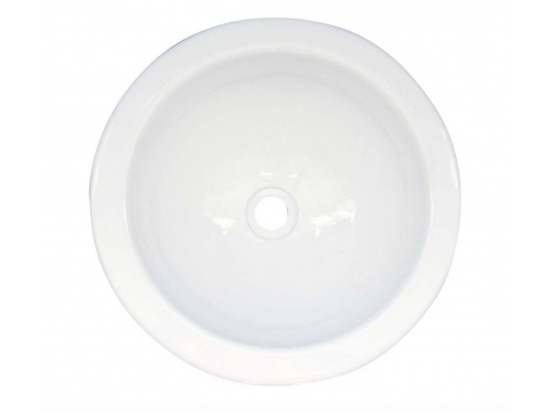 Lavabo encastrable rond en plastique blanc Ø30 cm