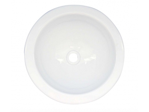 Lavabo encastrable rond en plastique blanc Ø29 cm