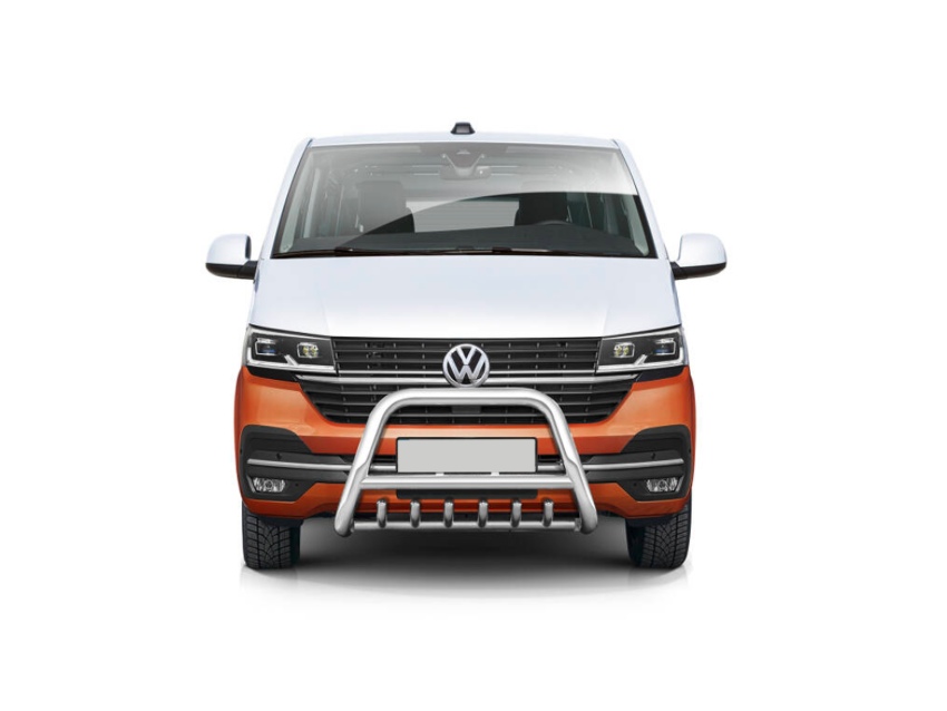 PARE-BUFFLE INOX AVEC GRILLE POUR VOLKSWAGEN TRANSPORTER T6.1 2019+