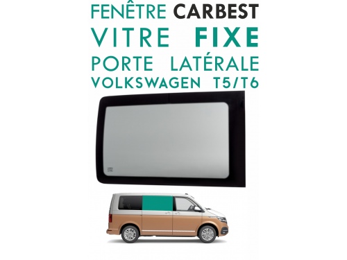 Fenêtre CARBEST Vitre fixe porte latérale pour VW T5/T6
