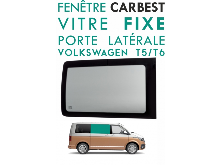 Fenêtre CARBEST Vitre fixe porte latérale pour VW T5/T6