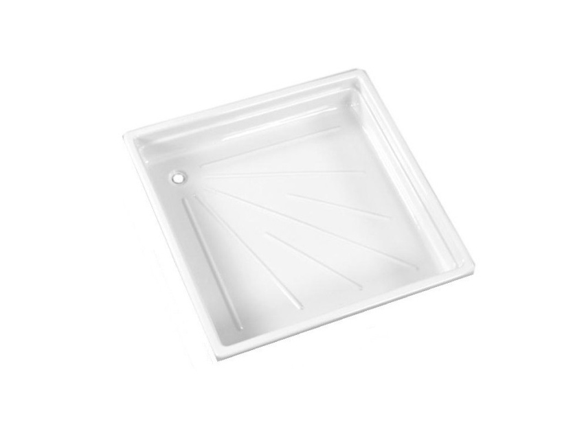 Receveur de douche blanc en plastique PST (polystyrène) - 723x682 mm