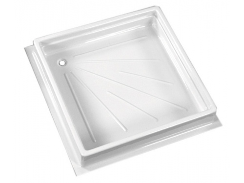 Receveur de douche blanc en plastique PST (polystyrène) - 680 x 680 mm