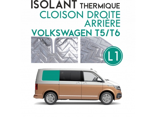 Isolant thermique alu CLOISON DROITE ARRIÈRE Volkswagen Transporter T5 ou T6 L1