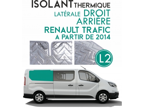 Isolant thermique alu cloison droite arrière RENAULT TRAFIC L2 à partir de 2014