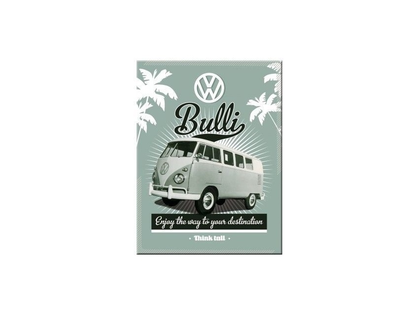 Plaque émaillée 15X20 cm. Collection Volkswagen Bulli