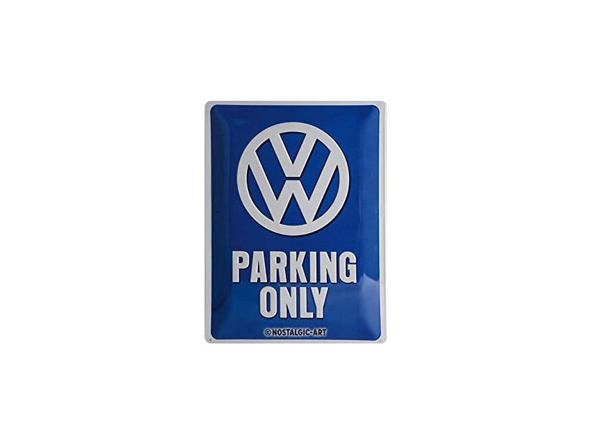 Plaque émaillée collection Volkswagen parking only