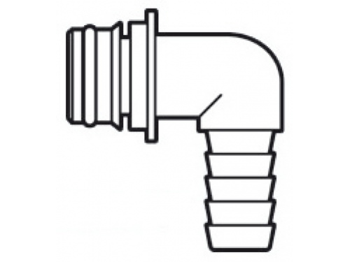 Raccord / Manchon noir 20 mm droit