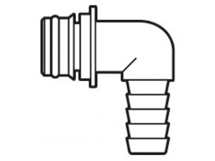 Raccord / Manchon noir 20 mm droit