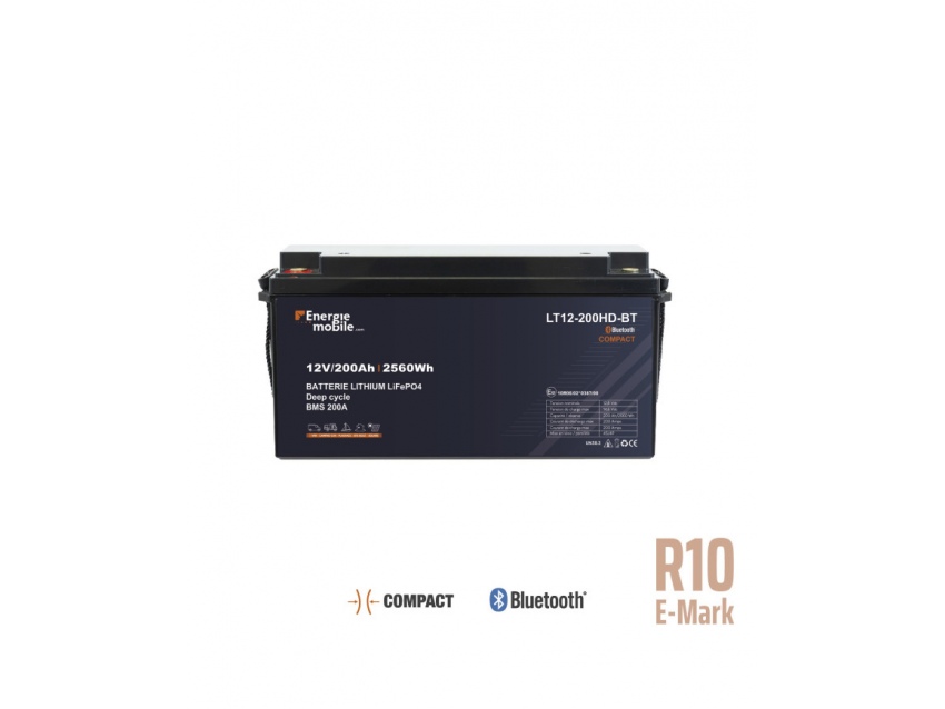 200 Ah BATTERIES LITHIUM LiFePO4 LT HD-BT ENERGIE MOBILE