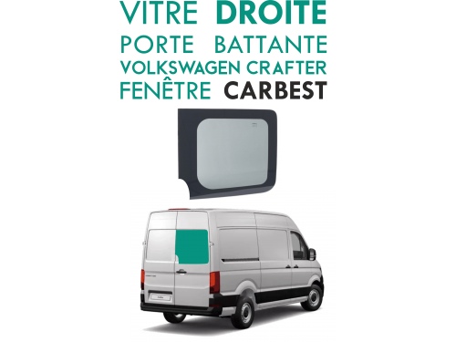 Vitre porte battante arrière droit Volkswagen Crafter à partir de 2018