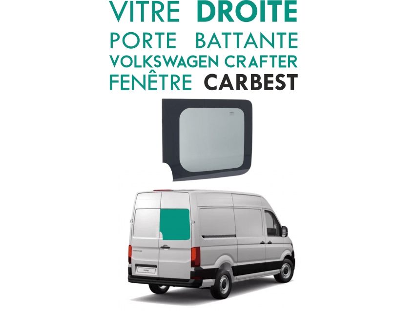 Vitre porte battante arrière droit Volkswagen Crafter à partir de 2018