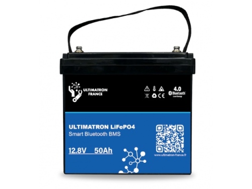 Batterie Lithium 12.8V 50Ah LiFePO4 Smart BMS Avec Bluetooth