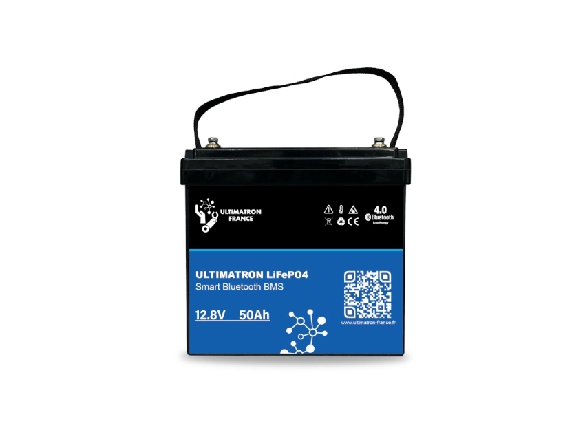 Batterie Lithium 12.8V 50Ah LiFePO4 Smart BMS Avec Bluetooth