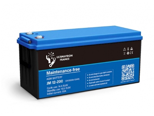 Batterie 200Ah 12V AGM Décharge Lente – ULTIMATRON