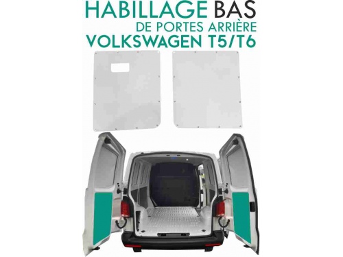 Habillage de portes arrière Volkswagen Transporter T5/T6 Blanc