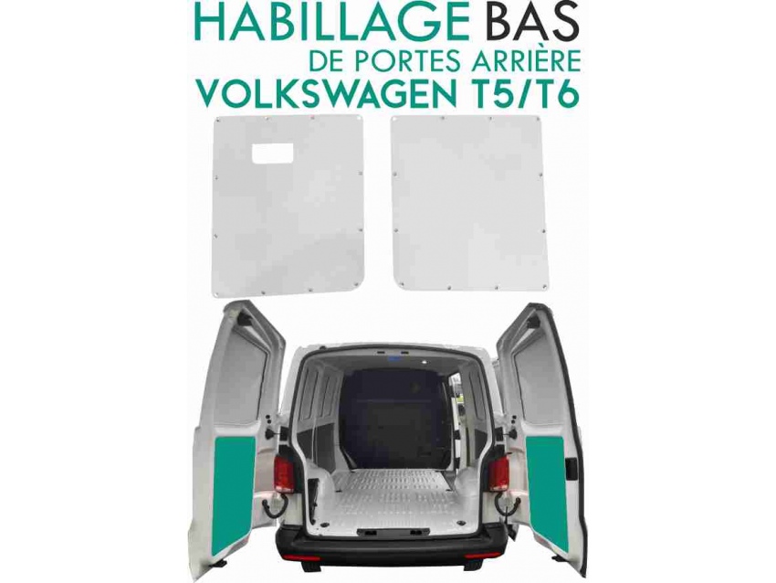 Habillage de portes arrière Volkswagen Transporter T5/T6 Blanc