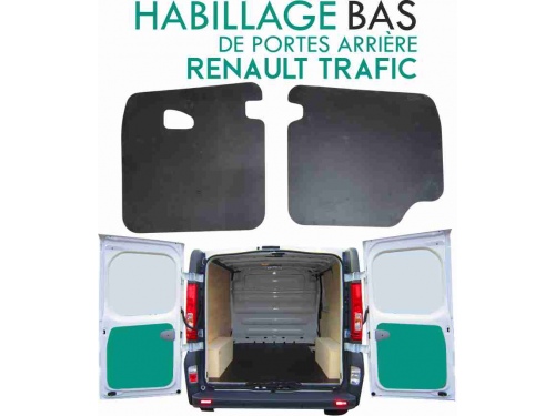 HABILLAGE DE PORTES ARRIERE RENAULT TRAFIC 3 (à partir de 2014) BLACK