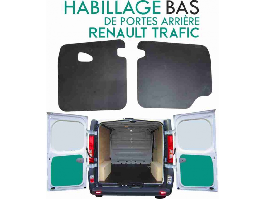 HABILLAGE DE PORTES ARRIERE RENAULT TRAFIC 3 (à partir de 2014) BLACK