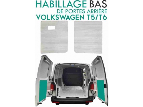 Habillage de portes arrière Volkswagen Transporter T5/T6 Chêne Blanc