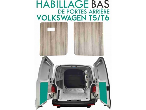 Habillage de portes arrière Volkswagen Transporter T5/T6 Cocobolo