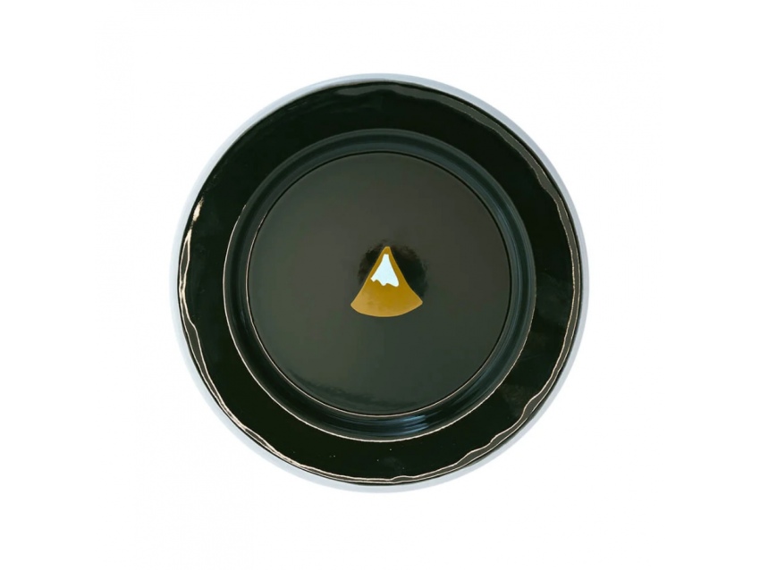 Assiette émaillé forêt