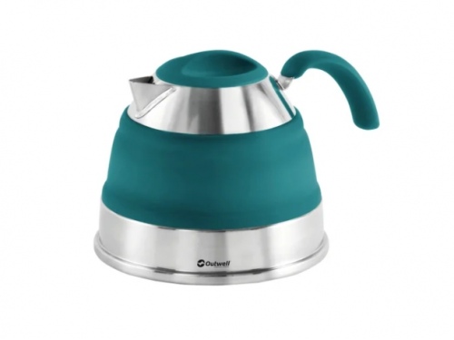 Bouilloire pliable verte en silicone 1.5L