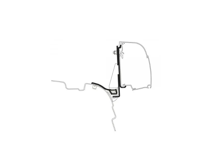 Adaptateur TO 4200 VW T5/T6 Minivan Multi Rail LWB - Conduite à gauche
