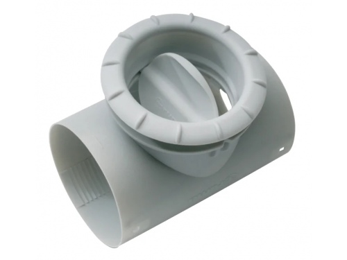 Raccord en T avec bouche de sortie - Gris