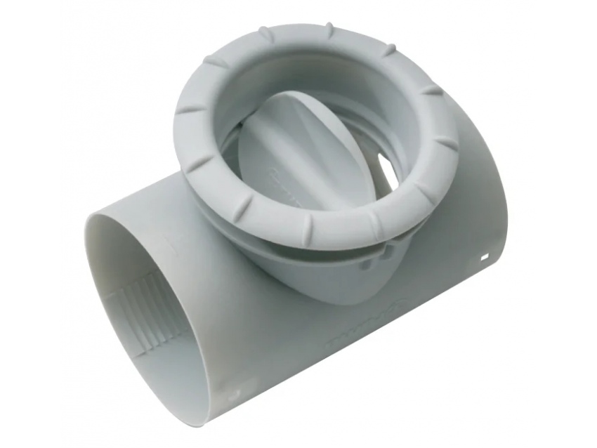 Raccord en T avec bouche de sortie - Gris
