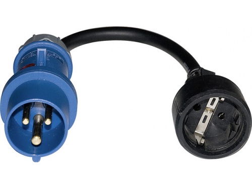 Adaptateur m&acirc;le CEE 17/femelle 0,5 m avec t&eacute;moin lumineux