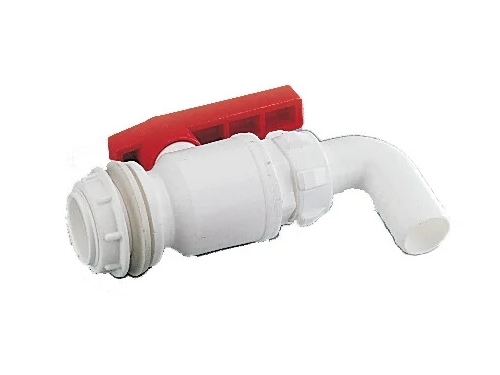 Vanne de vidange plastique &agrave; visser 1/4 pour sortie  &Oslash; 40 mm