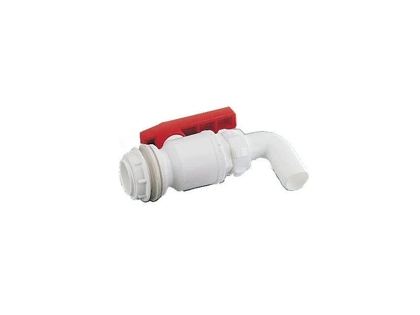 Vanne de vidange plastique à visser 1/4 pour sortie  Ø 40 mm
