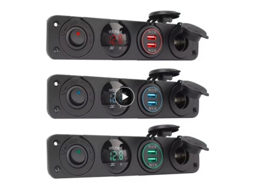 Combo Voltmètre LED / USB / Allume cigare