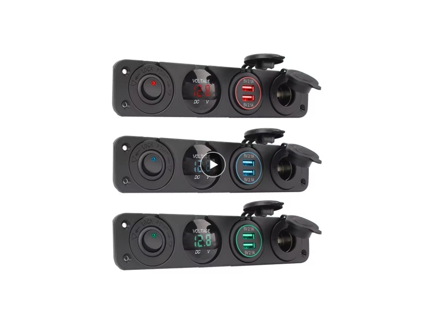 Combo Voltmètre LED / USB / Allume cigare