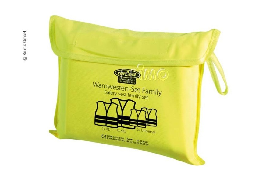 Pack de 4 gilets sécurité jaune