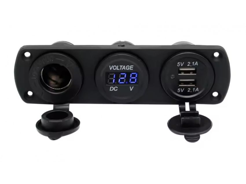 Combo Voltmetre / USB / Allume cigare