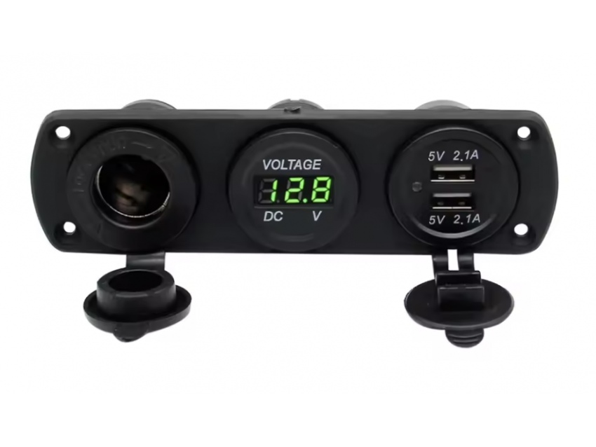 Combo Voltmetre / USB / Allume cigare